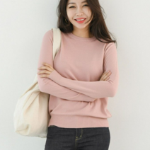 NewCare여성 데일리 소프트 라운드넥 니트