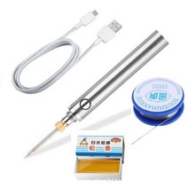 리튬 전기 납땜 인두 펜 충전 USB DIY 저전압 DC 용접 펜, 01 보라색_03 knife tip