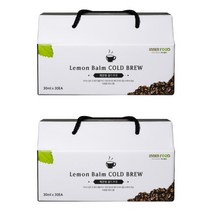 이너푸드 레몬밤 콜드브루 1+1 더치커피 원액 파우치 선물 패키지, 30ml 30포 2box