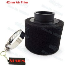 스폰지 폼 에어 필터 42mm 스트레이트 넥 125cc 140cc Pit Dirt Bike Quad ATV Motor Moped 150cc GY6 Scoo, 한개옵션0