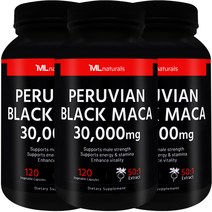 마이라이프 내추럴스 블랙 마카 30000mg 120정 3병