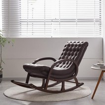 실내용흔들의자 ikea 캐주얼의자 편한1인용쇼파 체어 이케아포엥흔들의자 등나무 썬베드 쿠션, 월넛랙 테크니컬레더 커피색