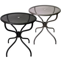 야외용테이블 원형 파라솔식탁 카페 철제탁자 TS0021E, 850mm, 블랙