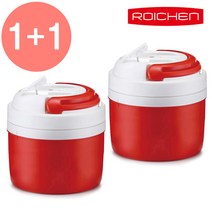 [1+1] 로이첸 2.3L 식당 배달 물통 국통 캠핑 아이스박스 보온보냉, 로이첸 미니비 2.3L(1+1)