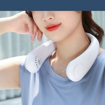 넥 밴드 선풍기 목걸이 선풍기 휴대용 미니 목 선푸기 삼성 넥밴드 샤오미 넥밴드 선풍기, 화이트