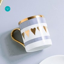 골드링 하트 머그컵(350ML) 카페머그컵 커피머그컵 머크컵