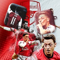 와우박스 주문제작 프리미어리그 아스날 메수트 외질(Mesut Ozil) 축구 선수 에어팟 버즈 무선 이어폰 케이스, 무광 하드케이스, 버즈 라이브(밑판 검정색)