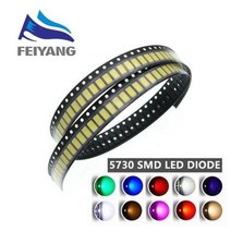 100 개/몫 SMD LED 다이오드 5730 5630 Diodo 키트 녹색 빨간색 따뜻한 흰색 얼음 파란색 노란색 분홍색, one option, UV PURPLE