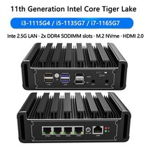 소형PC 미니PC 산업용미니PC 팬리스 미니 PC 11 세대 인텔 코어 i7 1165G7 i5-1135G7 4x i225 2.5G LAN DDR, 01 Celeron N5105_02 AU, 03 8GB RAM 256GB NVMe