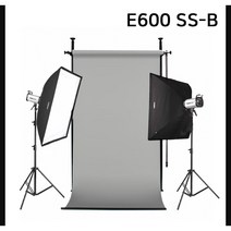 [다복점빵] 포멕스 사진조명 스튜디오 촬영 세트 (E600 SS-B) 고정형 배경시스템 (배경지135cm 그레이) 쇼핑몰 악세서리 광택 쥬얼리 추천