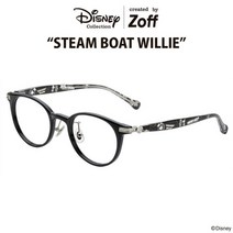 보스턴형 안경테 블랙 Disney 100 STEAM BOAT WILLIE 디즈니굿즈 Zoff