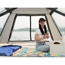 에어로그 공기주입식 팝업 에어텐트야외 텐트 3-4인 자동 휴대용 접이식 공원 피크닉 캠핑 가정용 자외선 차단제 및 비 모기, [01] 34 people