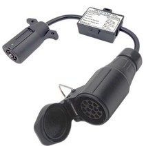 트레일러 부품 미국에서 유럽으로 가는 조명 변환기 7방향 플랫 소켓미국 차량에서 13핀, 검은 색