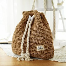 복조리백팩 학생 미니백 백팩 여자 여성 가방, 라이트 브라운