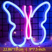 영업중 OPEN LED 오픈 네온 사인 24 보드 간판 광고판 나비 모양 벽 홈 침실 파티 장식 램프 생일 그릴 휴일 선물 야간 조명 586EA 2, 06 HD-Blue Pink