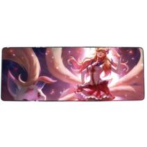 롤 LOL 디자인 마우스 패드 79종 시리즈 리그 오브 레전드 장패드 3mm 두께, 800x300mm + 3mm개, 아리