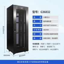 높이조절 서버 허브 랙 PC 컴퓨터 본체 케이스 렉 통신 마운트 선반 미니 캐비넷 전산실, 0x0x0cm, 대형 타공도어 블랙 600*800*1650