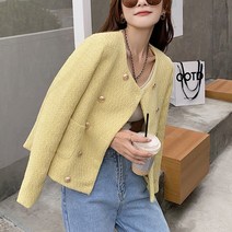 넷투넷코리아 여성 트위드 자켓 캐주얼 심플 데일리 정장 아우터