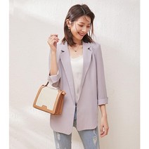 Momolatti 여성 태양 보호 재킷 오버핏 기본 블레이저 자켓