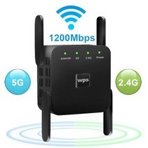 5G 와이파이 리피터 5 Ghz 라우터 앰프 인터넷 익스텐더 장거리 신호 부스터 2.4G, US Plug_2, 5G black_2