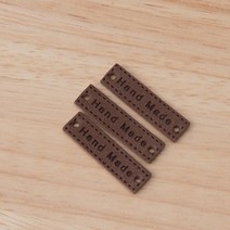 원단킹 3개 가죽라벨] 미니 스티치 핸드메이드 진브라운 Z0287 (8219293)