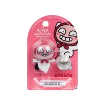 아우라 카카오 차량용 통풍구 방향제 어피치 2ml, 단품