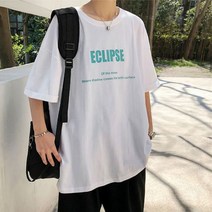남성용 여름 프린트 티셔츠 반팔 패션 브랜드 스트리트웨어 느슨한 일본 스타일 오버사이즈 상의 2023