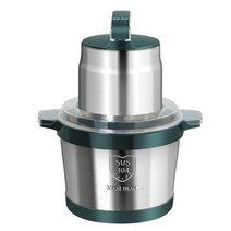 6L 대용량 가정용 전기 분쇄기 스테인레스 스틸 주방 푸드 프로세서 야채 쵸퍼 슬라이서, 01 green_01 220V_01 미국