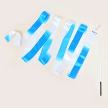 니스포 리듬체조 리본 멀티컬러 BW 블루/화이트 4~6m, 5m(56cm)