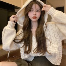 대박난박양 후디 크롭 스웨터