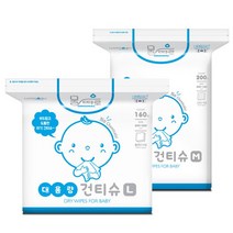 물따로 오리지날 대용량 건티슈 L 640매 (160매x4팩), 없음