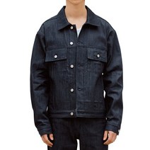 랩101 다크블루 RIGID RAW 데님 트러커 자켓 재킷