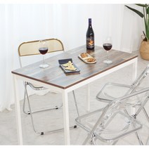 비셀리움 모던 테이블 화이트 프레임 1400, 클래식브라운