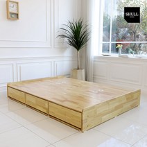 슐 미엘 LED 수납 온열 온돌 황토볼 흙침대 평상형 슈퍼싱글 퀸 SL151, 01_슈퍼싱글 무헤드보드형