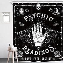 [기분전환] 샤워커튼 사이키델릭 H183cm Homewelle, Gothic Psychic, 1개