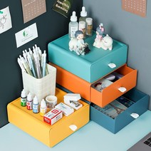 데스크탑 다용도 미니 서랍 4P 책상 정리함 보관함, 민트4P