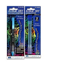 형광펜 리필 2팩 포함 건조 성경/책 형광펜(파란색)