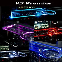 ArtX K7 프리미어 USB 5V LED 2단 차량용 무중력테이블 컵홀더 식탁 자동차 선반 핸드폰 거치대 수납용품, 미니-컵홀더 타잎, 포함, 레드
