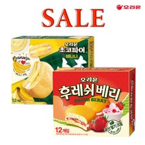 오리온 초코파이 바나나 12p 444g + 후레쉬베리 12p 336g, 1세트(총2개