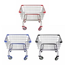 [Cart&Supply] 카트앤서플라이 수입원 국내배송 세탁물 운반용 빨래방 세탁 카트 크롬 1대, 크롬 레드