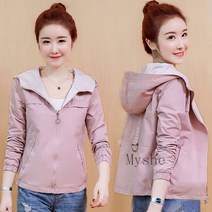 [Myshe]가을 빅사이즈 후드 자켓 여성 캐주얼 점퍼 Dou2fei903JK4