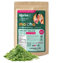 프리미엄 말차 녹차 파우더 유기농 일본 원산지 의식 등급 일본에서 첫 수확 0.5kg1파운드 마차티 제작 AprikaLife USA 미국, Ceremonial Grade, 3.5 Ounce (Pack of 1)