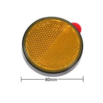 저렴한 AOHEWEI-트레일러 자동 접착 반사판 스트립 트럭 모터바이크 보트 캐러밴용 라운드 안전 마크 후면, 01 Yellow