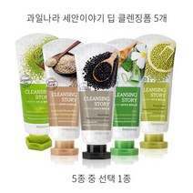 과일나라 세안이야기 검은콩 클렌징폼, 120g, 5개