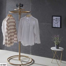 리폼플러스 JD원형회전행거 이동식원형회전행거 원형회전행거 조립식 행거 옷가게행거 드레스룸행거, 3. JD원형회전행거_골드