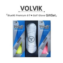 볼빅 프리미엄 블루90 컬러볼 6구 + 투썸 양피 장갑, 볼빅 6구+장갑(SIZE24