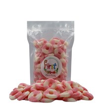 [미국직구] 퍼스트초이스캔디 Sour Mini Gummy Rings (Sour 새콤달콤한 Pink Lemonade 1 Pound) 1lb 1팩, 수량, 상세참조