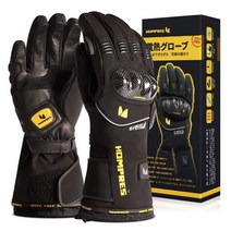 오토바이 방한 발열 장갑 hompres 전열 장갑 오토바이 용 카본 나노 튜브 급속 가열 4 단계 온도 조절 배터리 식 amp 차체 급전 충격 흡수 자전거 장갑 폰 일본 직배송