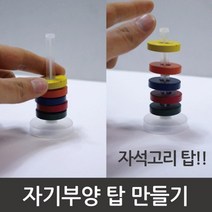 공중부양 원형 자석 탑 자기력 척력 실험 과학상자 특성 교구 과학 교재 관찰 에듀 초등과학 교육 S극