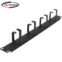 NETmate CYCM-1U4SR 허브랙/서버랙 케이블 매니지먼트 판넬(1U/블랙), {:선택:-상품선택:-}